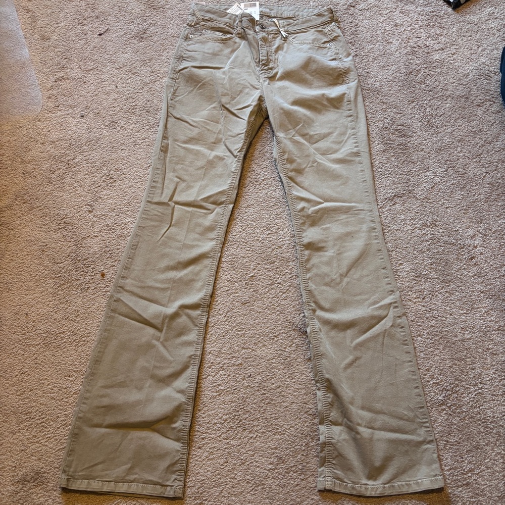 NWT MAC jeans Beige Boot Pants size 36/34 Long